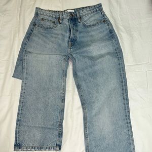 Straight Leg Blue Jeans